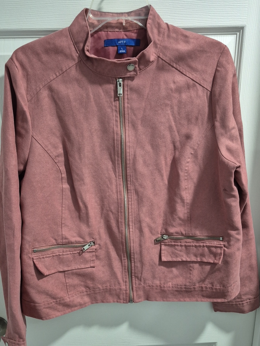 Apt. 9 Rose Pink Zip-Front Bomber Jacket